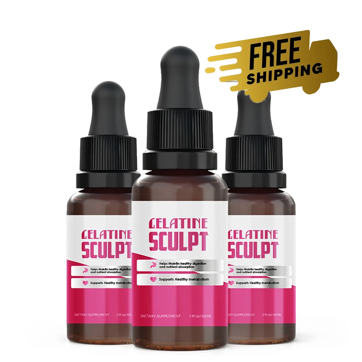 Gelatine Sculpt Official Supplement Bottles